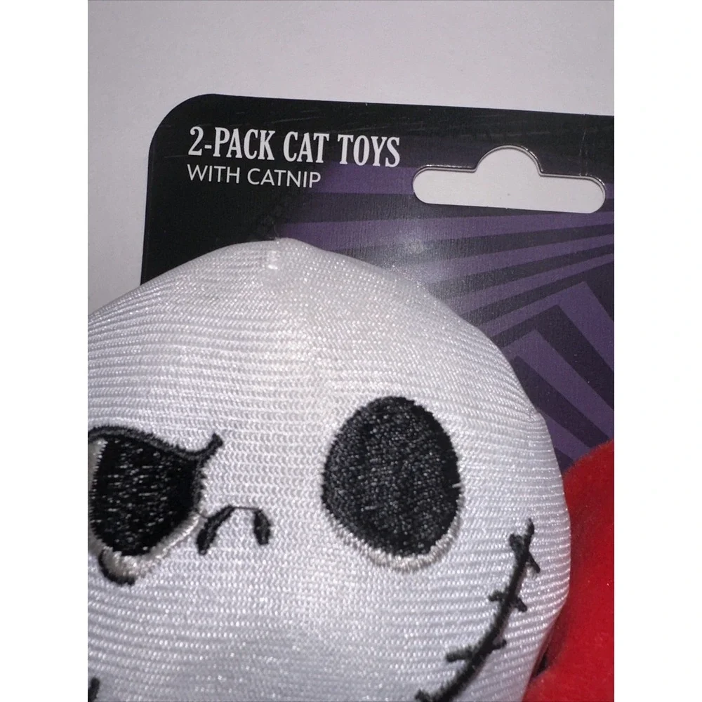 Disney‎ Nightmare Before Christmas Jack & Sally Catnip Plush Cat Toys 2-Pack NEW